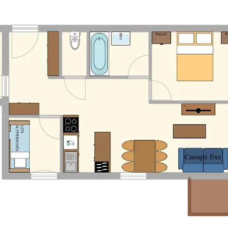 Appartement Spacieux 6 Personnes Avec Balcon Et Wifi - Fr-1-508b-22